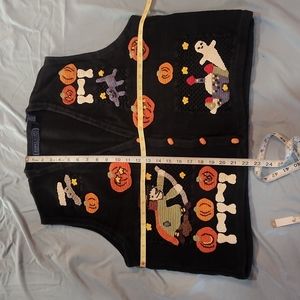 Vintage black Halloween cardigan sweater